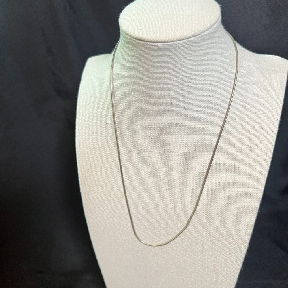 925 Sterling Silver Snake Chain Necklace – Made in Italy 18" Minimalist Modern